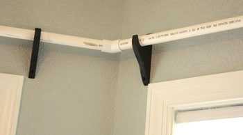 pvc pipe in wall horizontally image