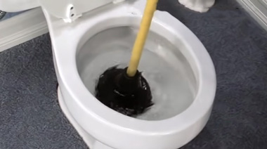 how to unclog a toilet with a plunger