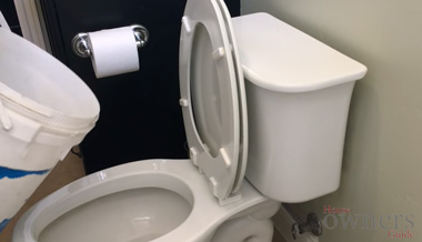 flush toilet without water